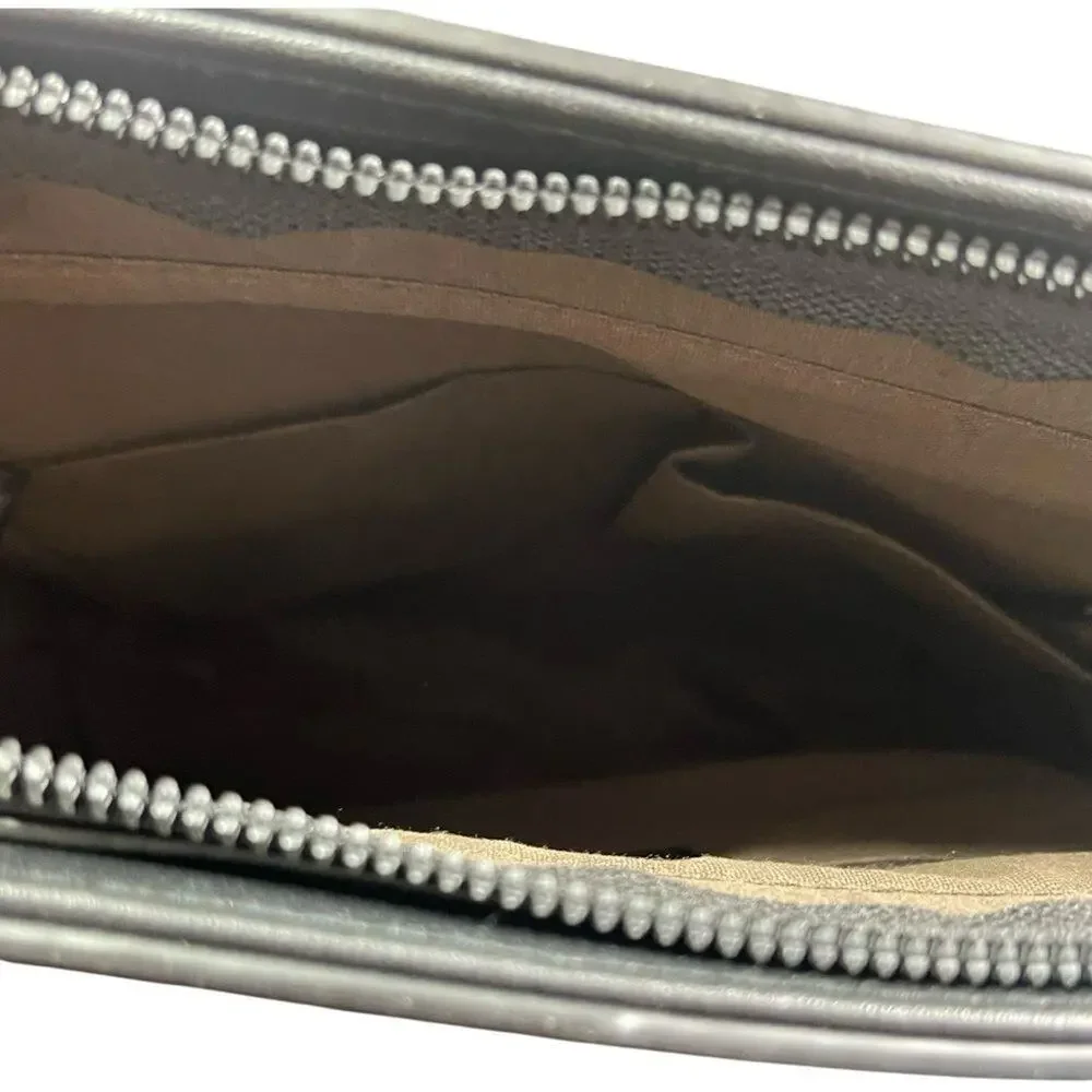Gray and Black Monogram Flap Messenger Bag